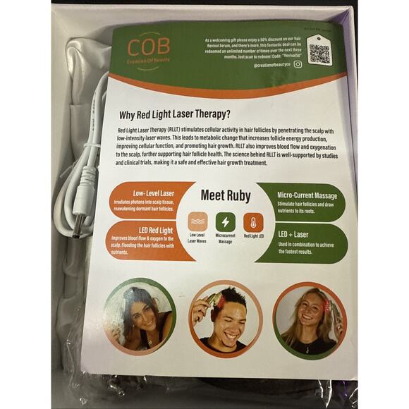 Creation Of Beauty Ruby RF & Laser Hair Growth & Repair Brush - Picture 3 of 4